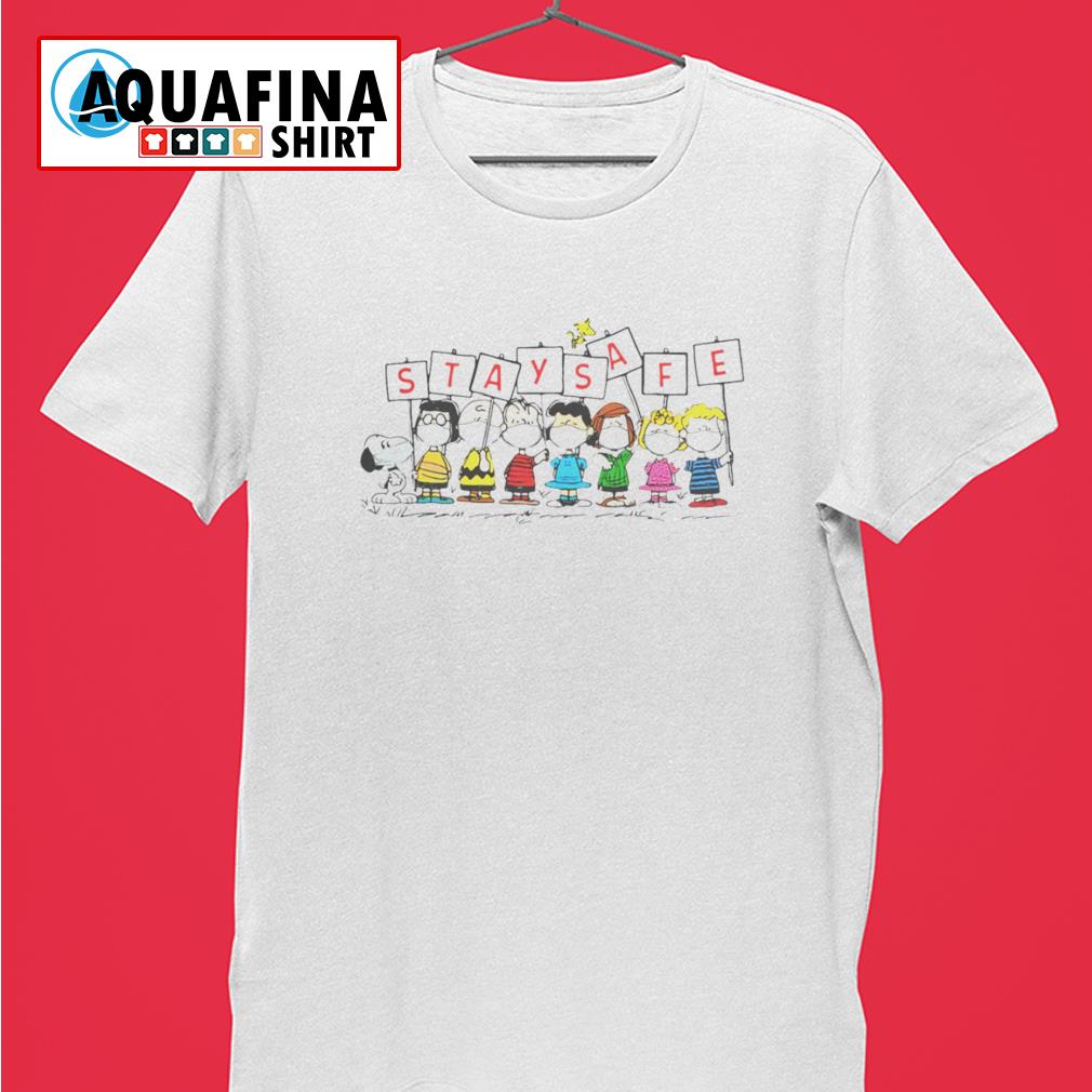Peanuts characters wearing facemask stay safe quarantine shirt ...