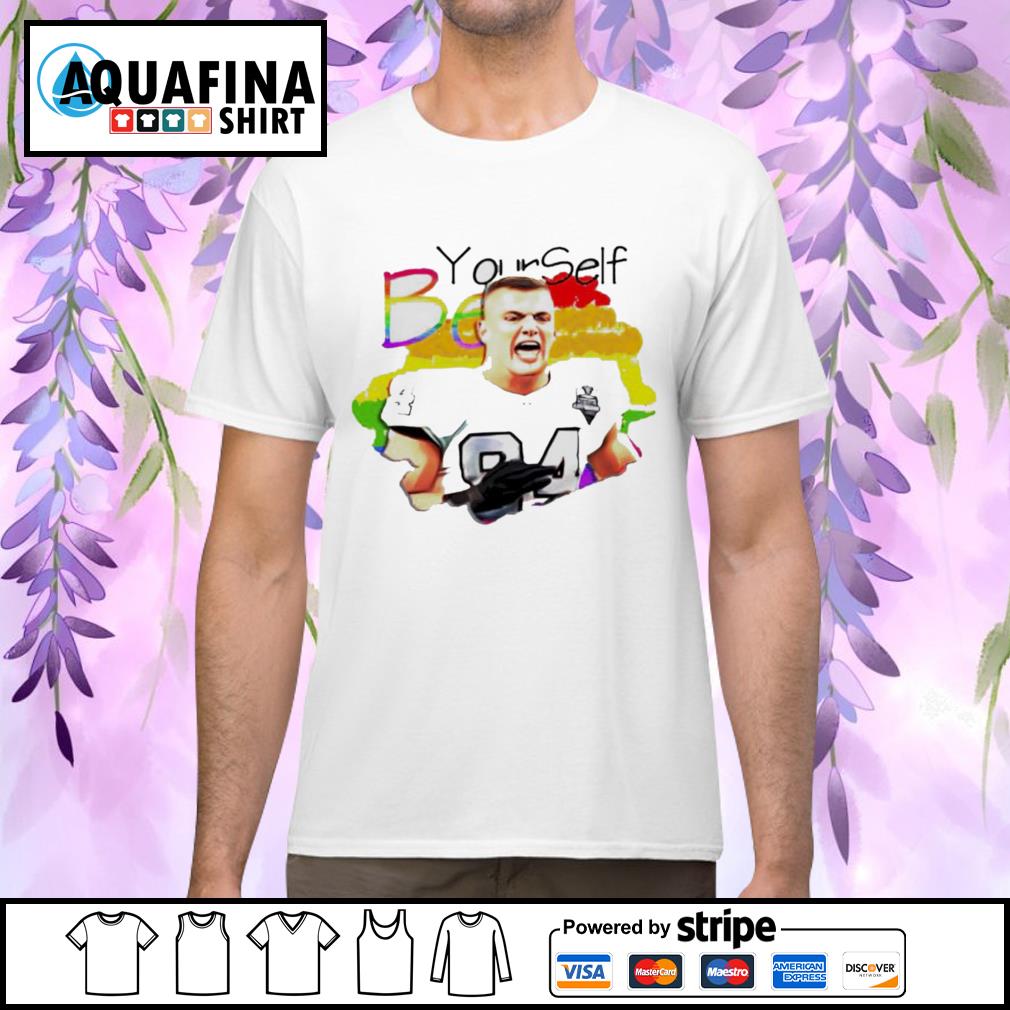 Carl Nassib be yourself LGBT Gay Pride shirt - Aquafinashirt