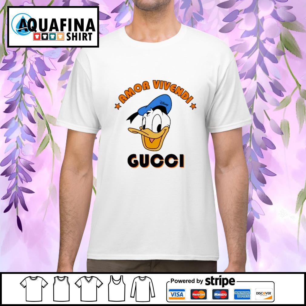 Amor Vinvendi Gucci Donald Duck shirt - Aquafinashirt
