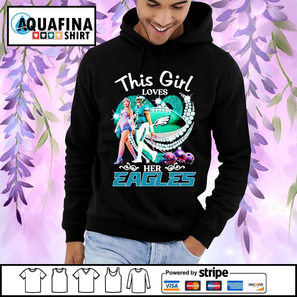 Official This Girl loves Her Philadelphia Eagles heart Diamond shirt,  hoodie, sweater, long sleeve and tank top